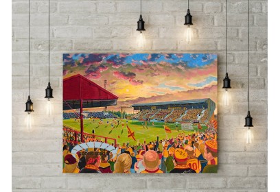 Motherwell FC Fir Park Stadium 'Yesteryear' Wall Art Canvas